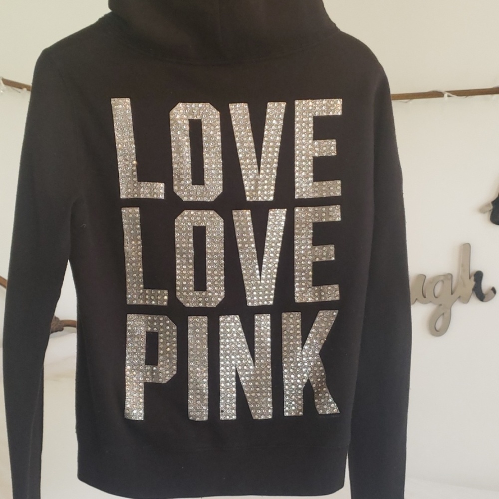 Victoria's Secret PINK Hoodie ~ Ladies SMALL ~ BLA